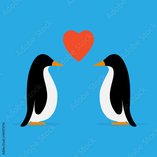 penguin icon  arctic animal  vector illustration