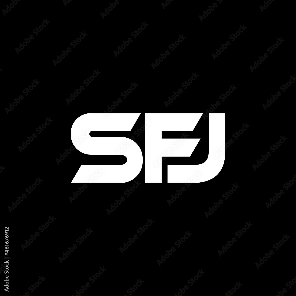 SFJ letter logo design with black background in illustrator, vector logo modern alphabet font overlap style. calligraphy designs for logo, Poster, Invitation, etc. SFJ letter logo design with black background in illustrator, vector logo modern alphabet font overlap style. calligraphy designs for logo, Poster, Invitation, etc.