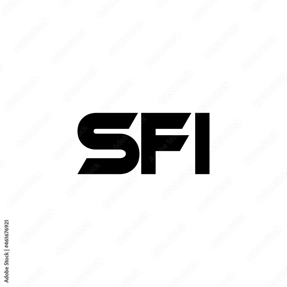 SFI letter logo design with white background in illustrator, vector logo modern alphabet font overlap style. calligraphy designs for logo, Poster, Invitation, etc.