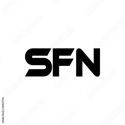 SFN letter logo design with white background in illustrator, vector logo modern alphabet font overlap style. calligraphy designs for logo, Poster, Invitation, etc. © Aftab