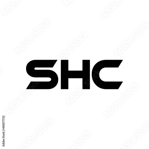 SHC letter logo design with white background in illustrator, vector logo modern alphabet font overlap style. calligraphy designs for logo, Poster, Invitation, etc. photo