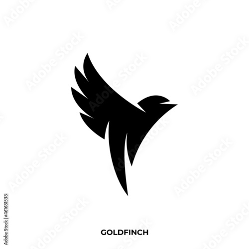 Illustration vector graphic template of gold finch silhouette logo