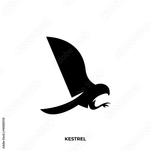 Illustration vector graphic template of kestrel silhouette logo