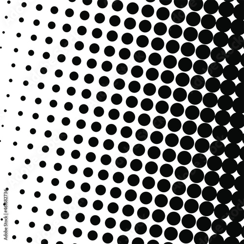 Black halftone background. Black polka dot. Halftone pattern. Modern Halftone Background, backdrop, texture, pattern. Vector illustration. Halftone Backdrop.	