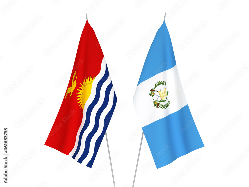 Republic of Kiribati and Republic of Guatemala flags