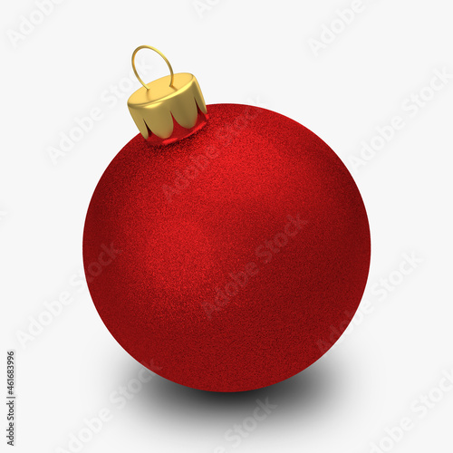 
Red christmas ball isolated on white background. Christmas decoration concept