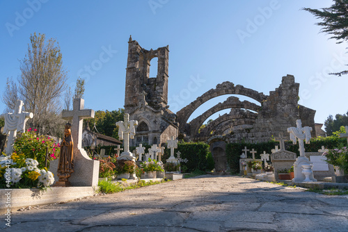 Ruins of the church of Santa Mariña. National monument. Cambados, Galicia, Spain