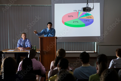 Man having presentation at business conference