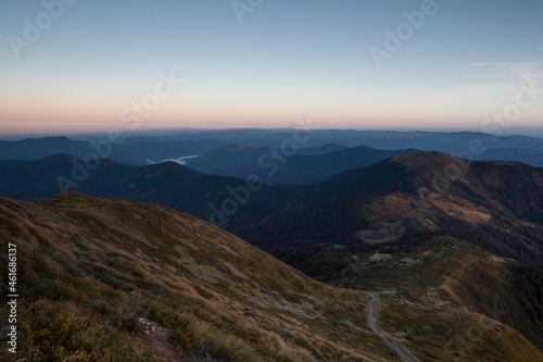 Montenegrin ridge in the Carpathians autumn