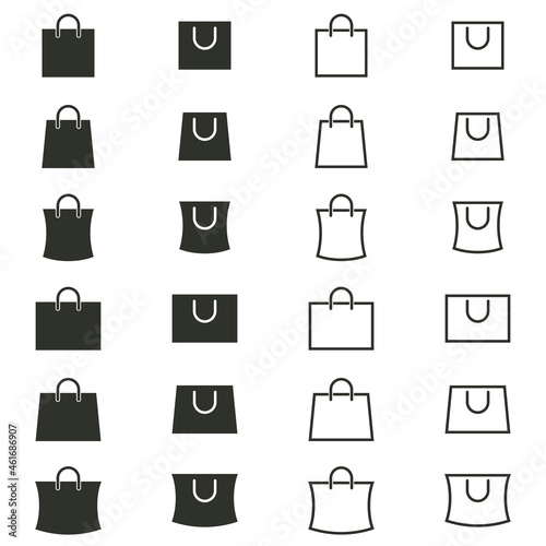 Vector illustration on the theme shopping bag icon