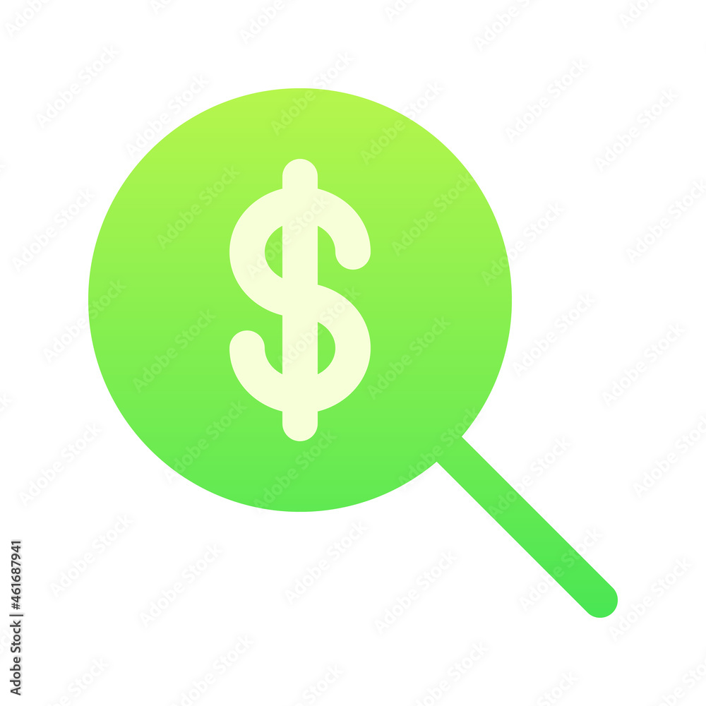Illustration vector graphic icon of Money Analysis Icon. Gradient Style Icon. Vector illustration isolated on white background. Perfect for website or application design. Illustration vector graphic icon of Money Analysis Icon. Gradient Style Icon. Vector illustration isolated on white background. Perfect for website or application design.