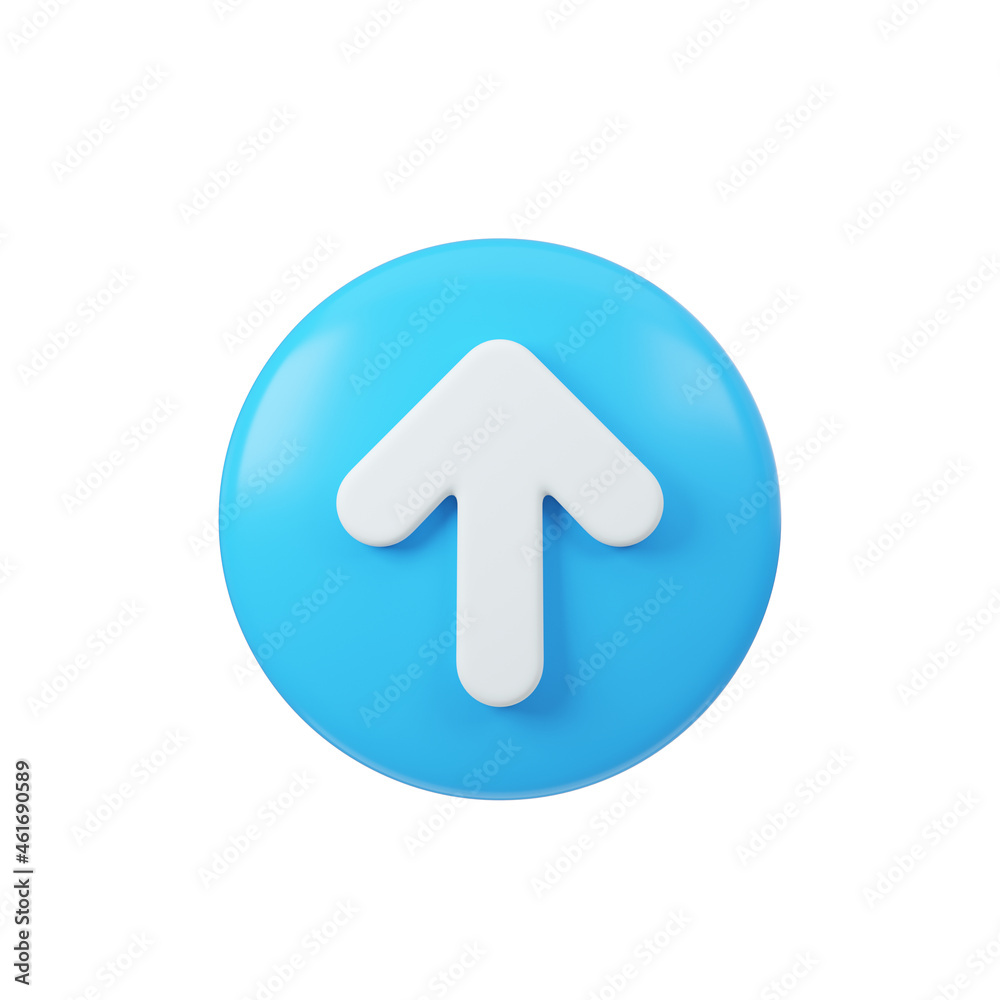 Upload sign digital render. Interface button isolated on white. Upload sign digital render. Interface button isolated on white.