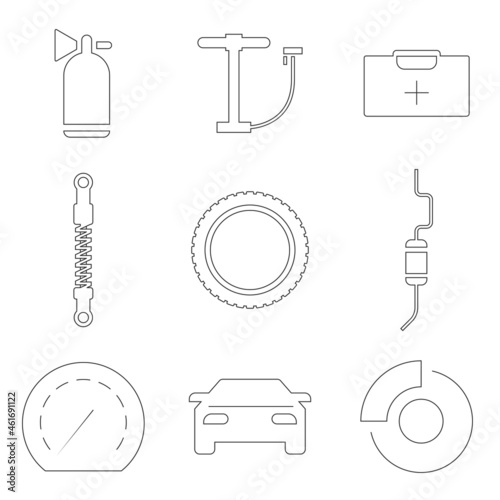 Vector illustration on the theme car detail