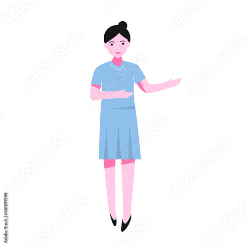 teacher flat illustration