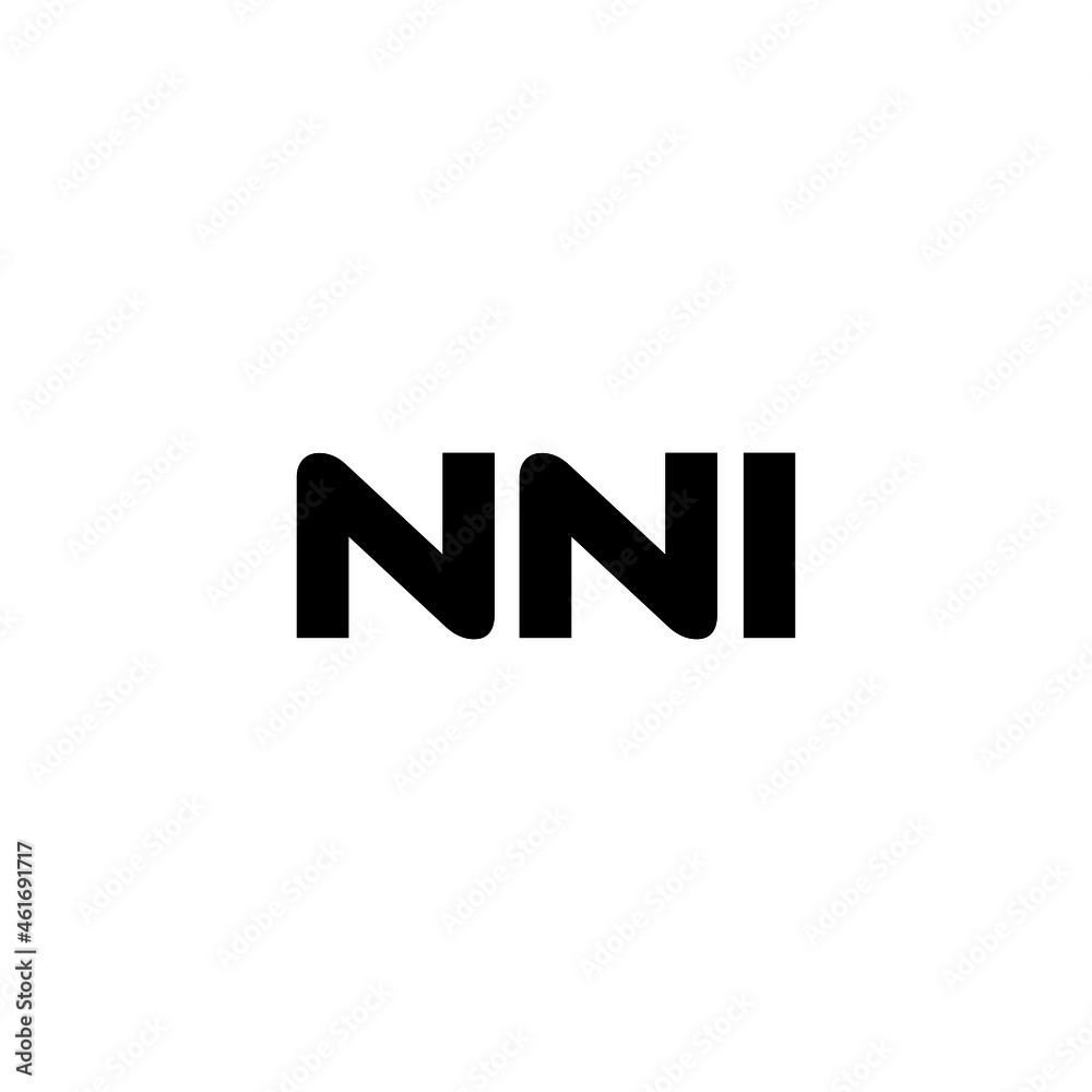 NNI letter logo design with white background in illustrator, vector logo modern alphabet font overlap style. calligraphy designs for logo, Poster, Invitation, etc.