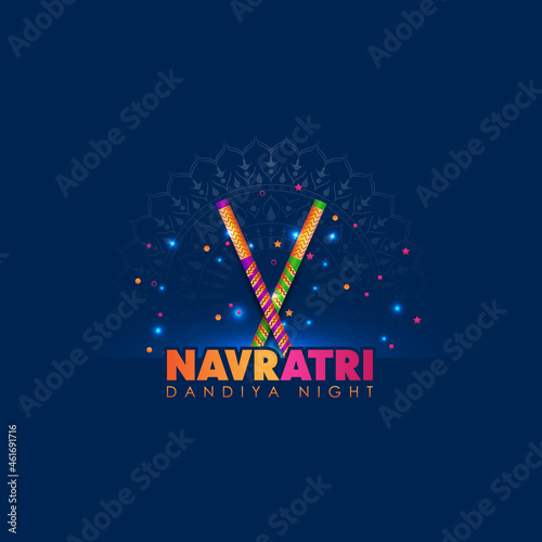 DANDIYA NIGHT CELEBRATION ON NAVRATRI. VECTOR