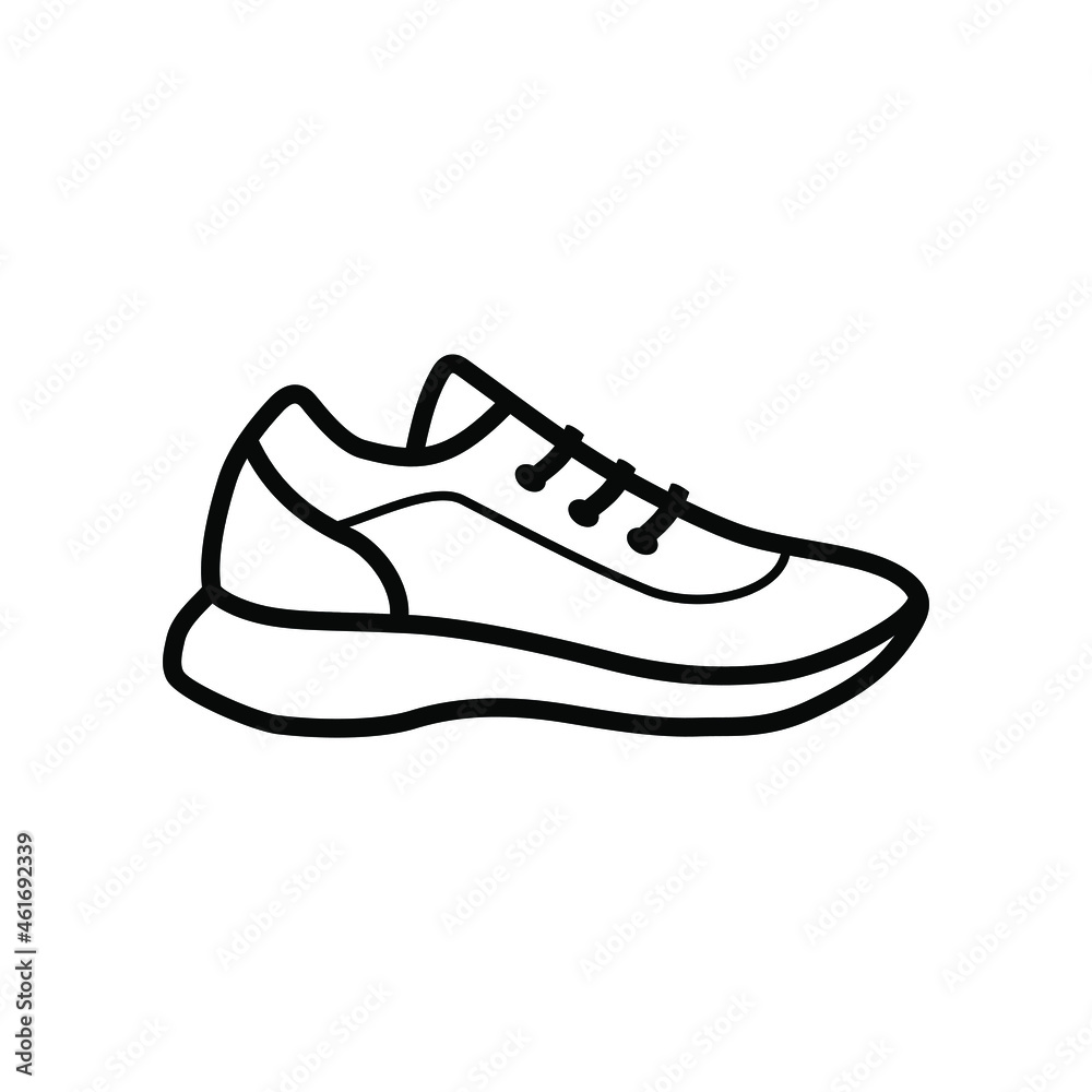 Shoe icon vector design illustration. Sneaker simple sign. Sneaker symbol for icons, logo, website, app, UI Shoe icon vector design illustration. Sneaker simple sign. Sneaker symbol for icons, logo, website, app, UI
