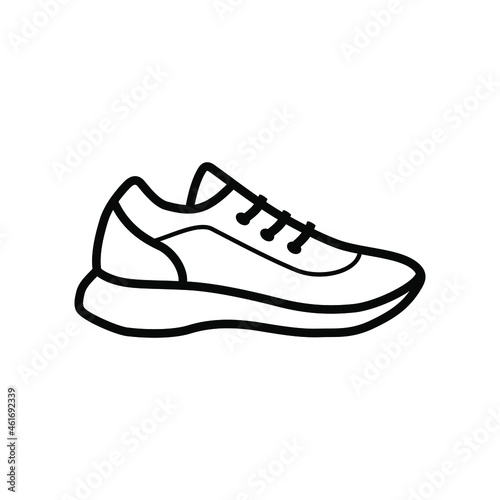 Shoe icon vector design illustration. Sneaker simple sign. Sneaker symbol for icons, logo, website, app, UI
