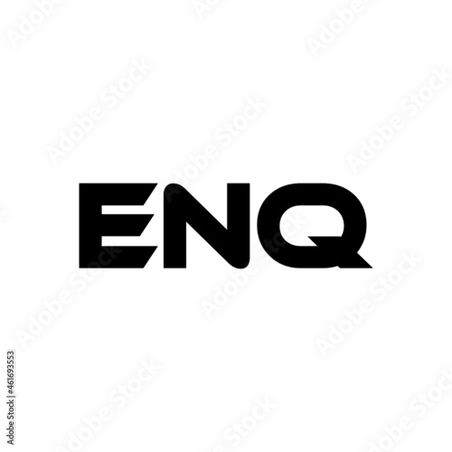ENQ letter logo design with white background in illustrator, vector logo modern alphabet font overlap style. calligraphy designs for logo, Poster, Invitation, etc.