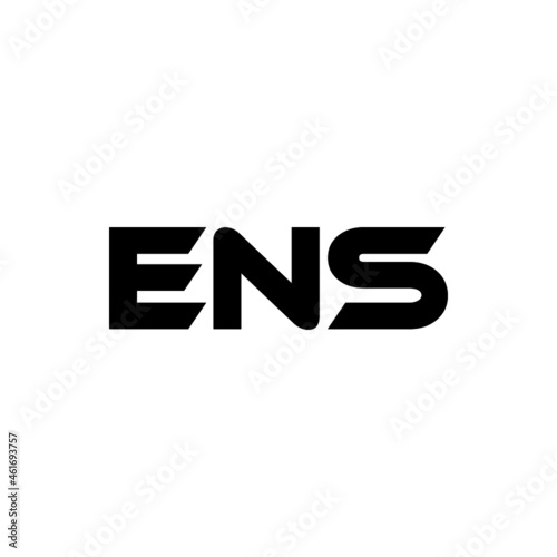 ENS letter logo design with white background in illustrator, vector logo modern alphabet font overlap style. calligraphy designs for logo, Poster, Invitation, etc. photo