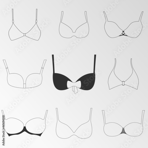 Vector illustration on the theme brassiere