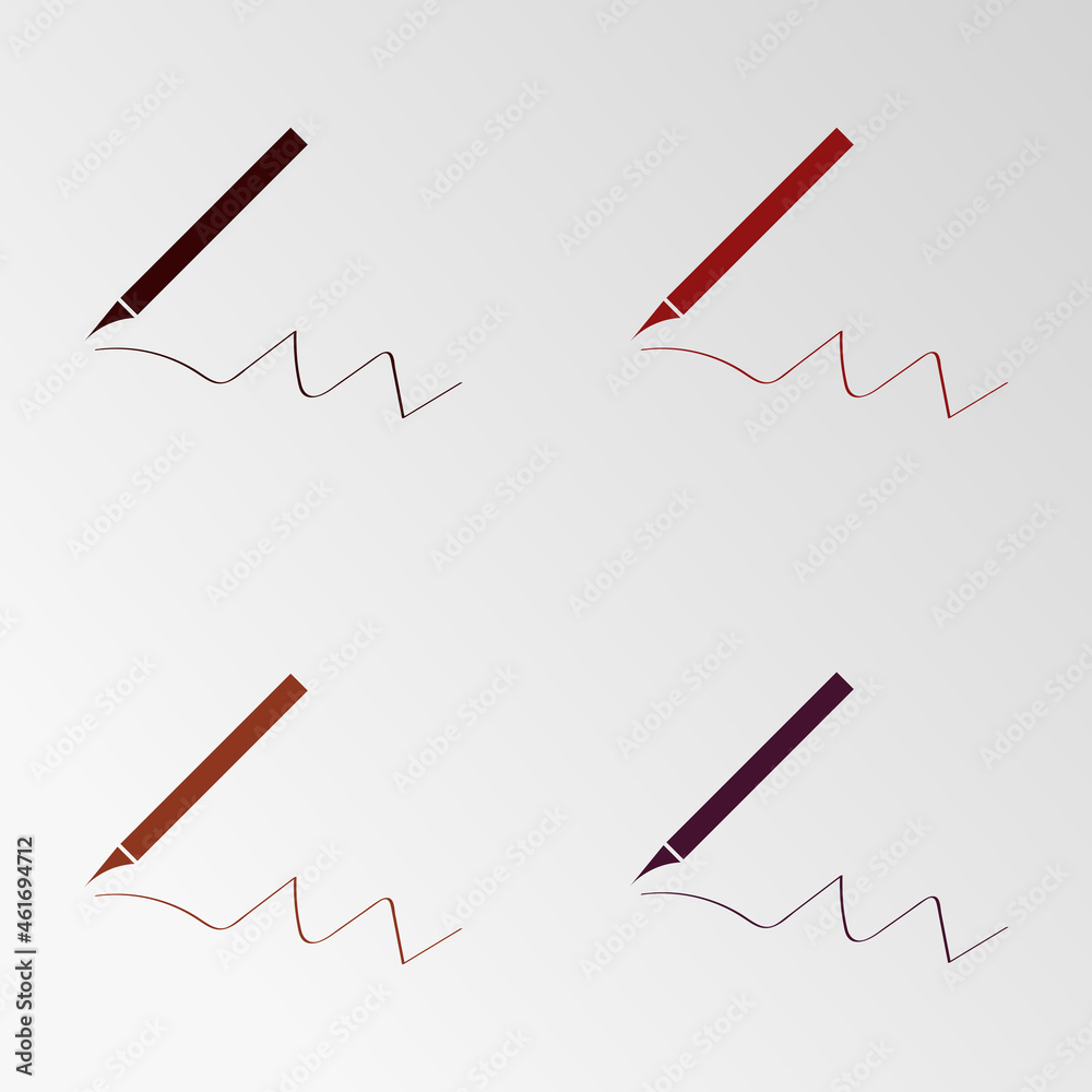 Vector illustration on the theme eather, pen Vector illustration on the theme eather, pen