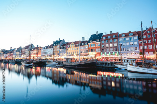 Nyhaven  Famous street in Copenhagen Denmark  3 September 2021