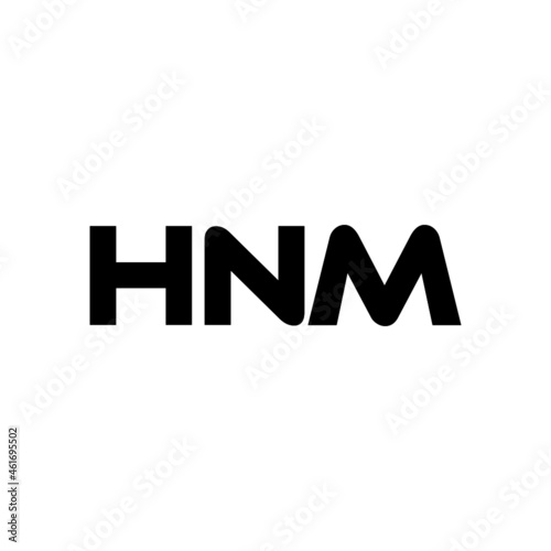 HNM letter logo design with white background in illustrator, vector logo modern alphabet font overlap style. calligraphy designs for logo, Poster, Invitation, etc.