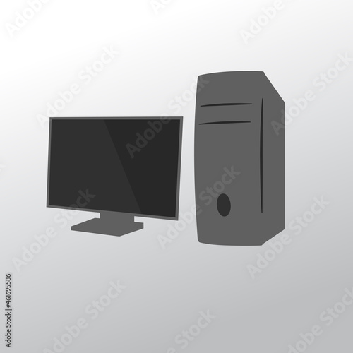 Vector illustration on the theme computer