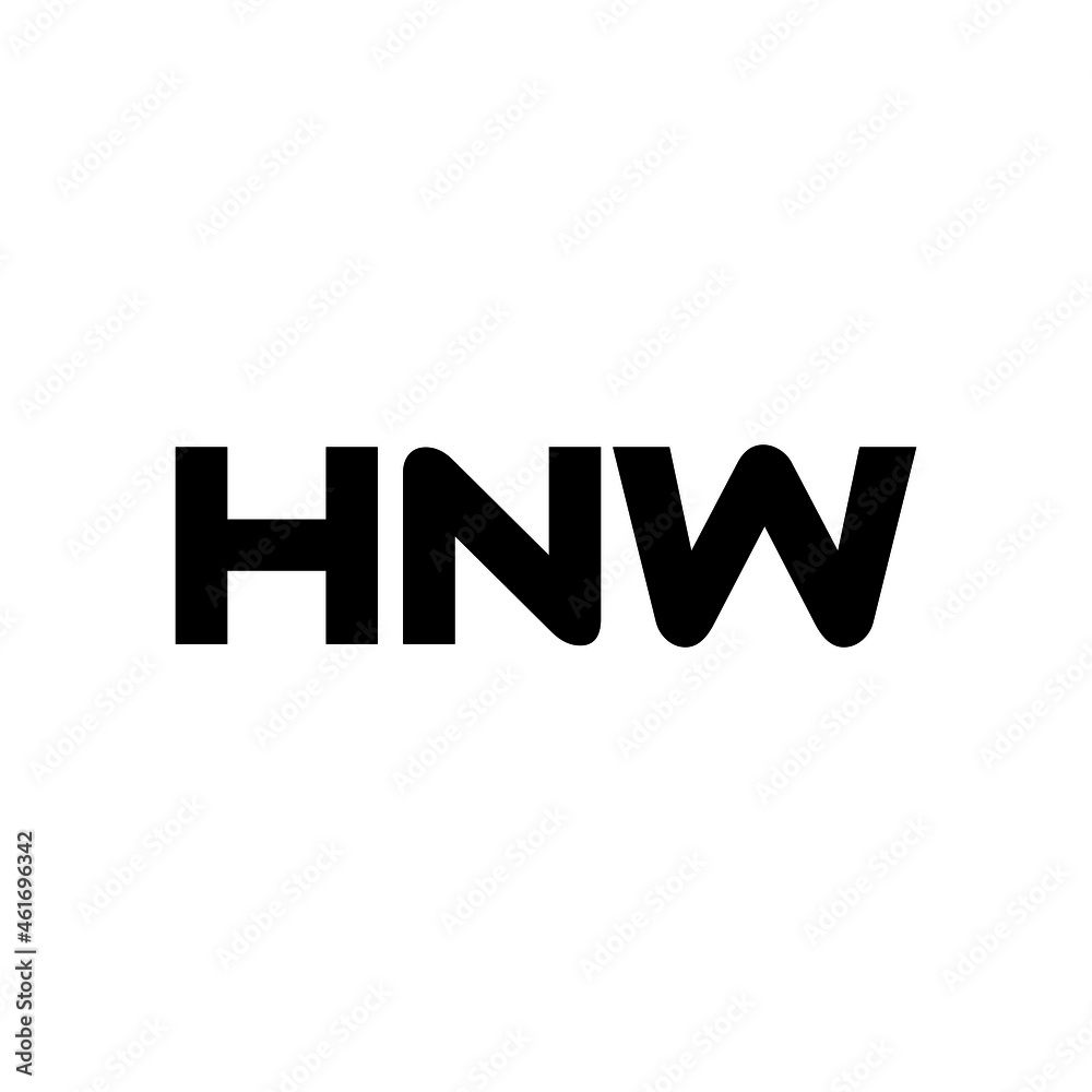 HNW letter logo design with white background in illustrator, vector logo modern alphabet font overlap style. calligraphy designs for logo, Poster, Invitation, etc.