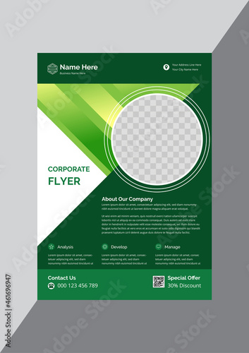 Stylish modern corporate business agency flyer design template