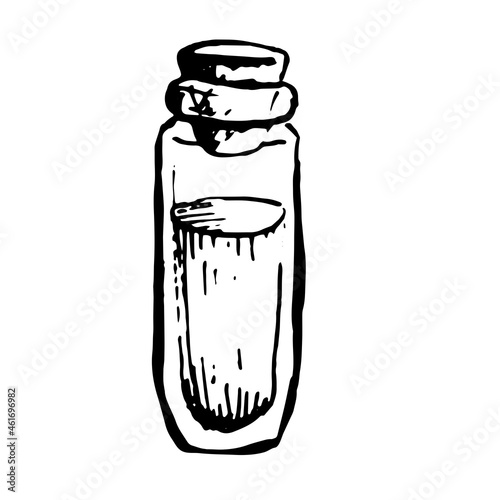 Alchemy potion tube isolated on white backgroun