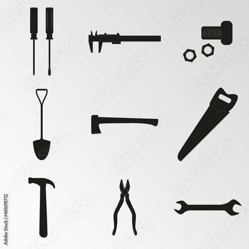 Vector illustration on the theme Repair Tools photo