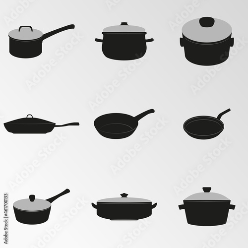 Vector illustration on the Food and utensils