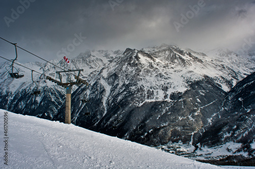 Soelden ski resort at an altitude of about 2500 meters photo