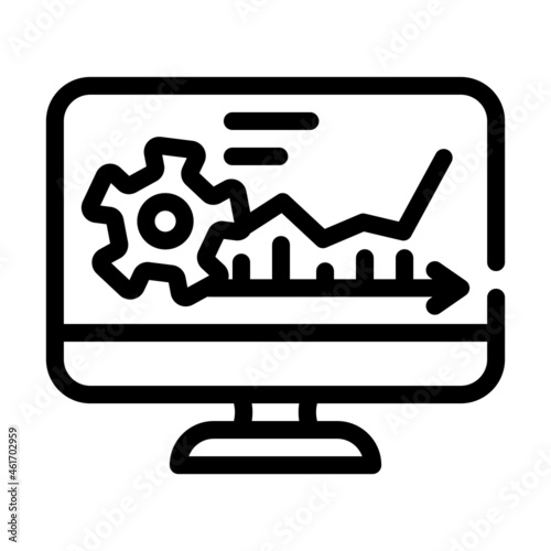 software erp line icon vector. software erp sign. isolated contour symbol black illustration