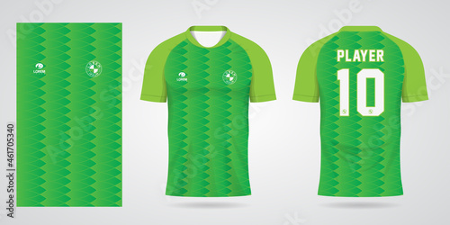 green sports jersey template for Soccer uniform shirt design
