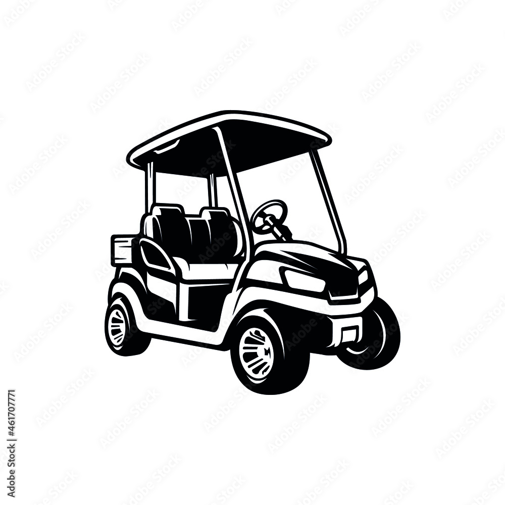 golf cart illustration vector art