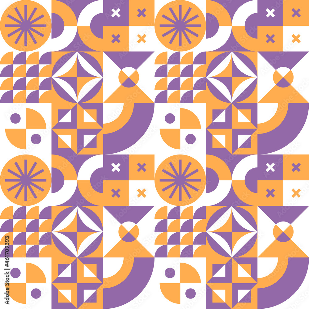 Abstract geometry mural vector pattern. Simple shapes and figures. Abstract geometry mural vector pattern. Simple shapes and figures.