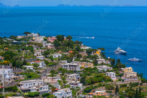The Italian island of Capri in the Gulf of Naples  one of the most famous resorts in the world. 