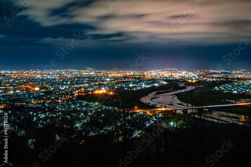 旭川の嵐山の夜景