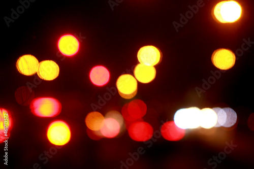 Street lights Blurred street lights for background