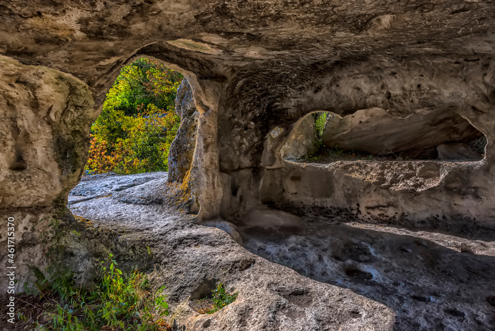 Fototapeta premium Eski-Kermen is a medieval fortress-city located in Crimean peninsula