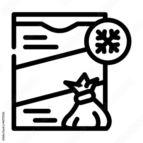 khinkali frozen meal line icon vector. khinkali frozen meal sign. isolated contour symbol black illustration
