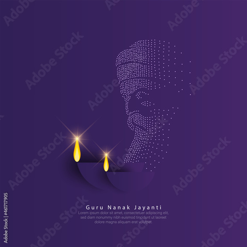 GURU NANAK -ABSTRACT VECTOR ILLUSTRATION HAPPY GURU NANAK JAYANTI.