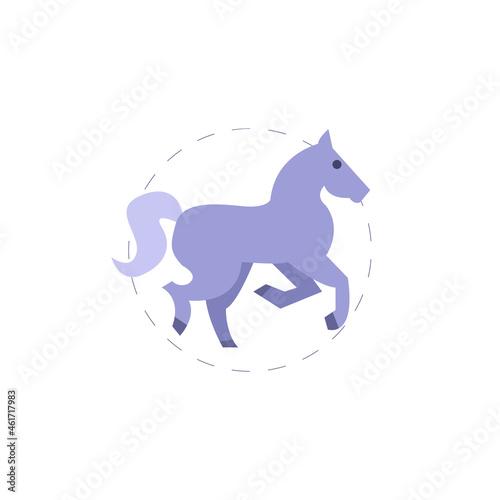 horse flat icon. horse clipart on white background.