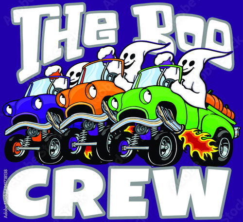 the boo crew | cartoon ghosts | classic truck | halloween monster