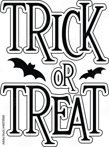 trick or treat | halloween design | tall and skinny font