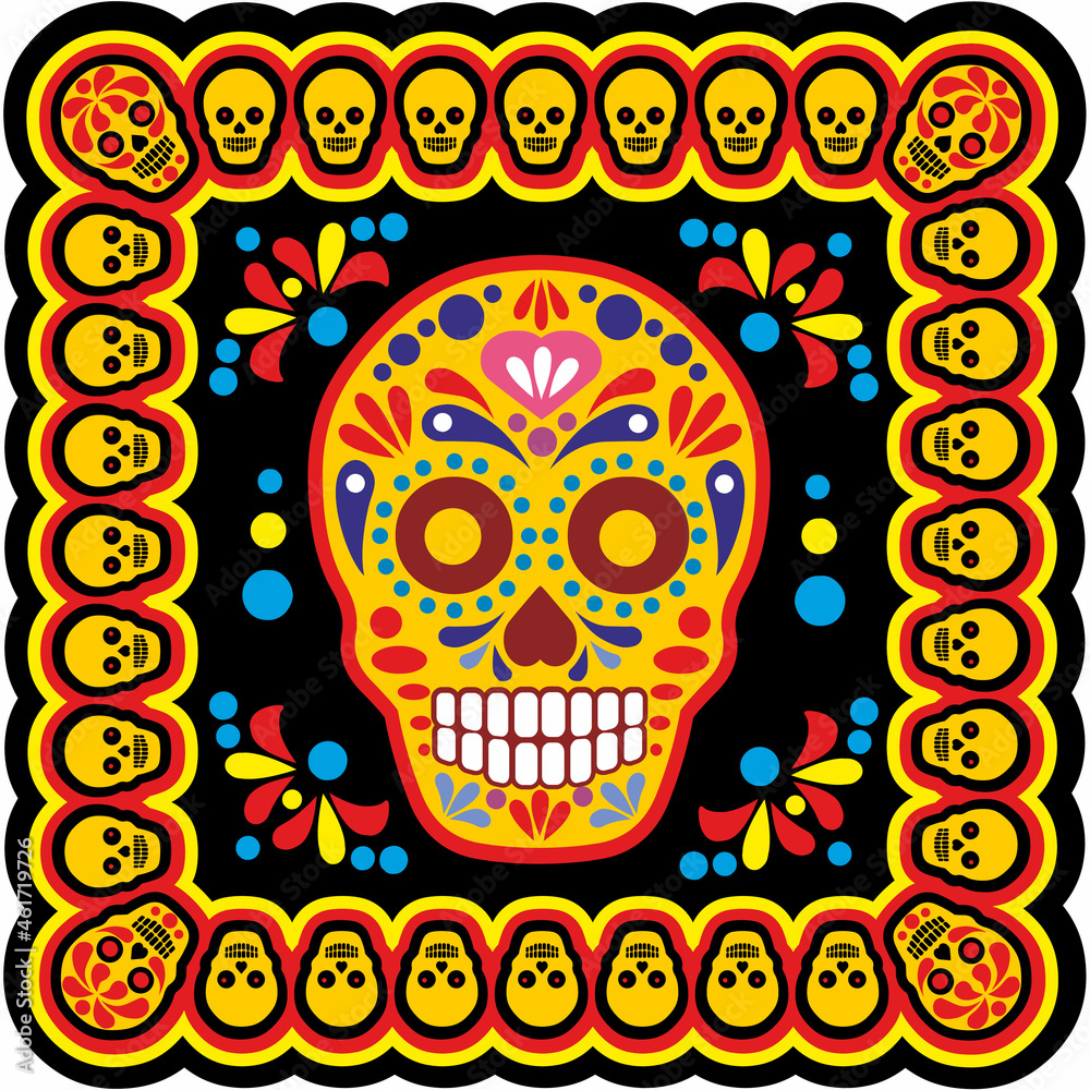 Holy Death, Day of the Dead, mexican sugar skull, grunge vintage design t shirts