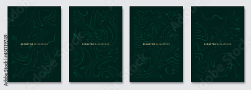Vector abstract background, dark subtle creative wave patterns, organic marbling texture. Deluxe Minimal pattern design. Modern Cover templates set.